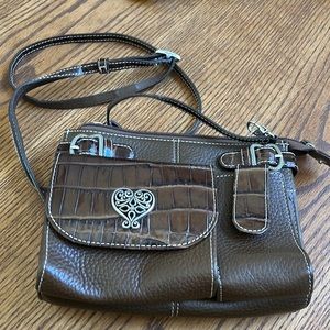 Milk chocolate brown colored Brighton bag with built in wallet
